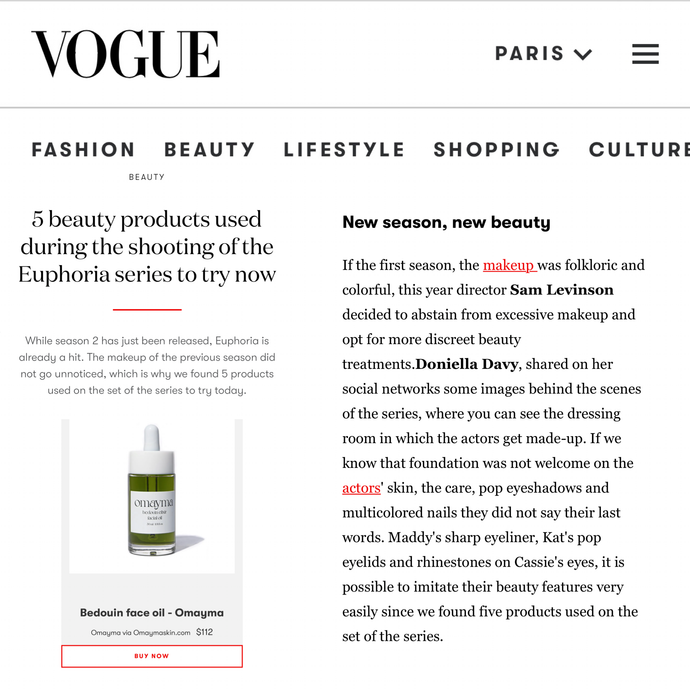 As Seen In Vogue Paris - Beauty Products Used in Euphoria Season 2